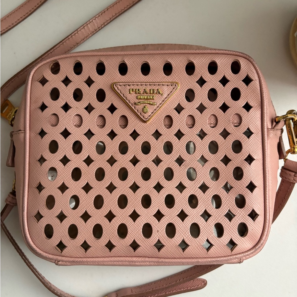 Prada Pink Cutout Crossbody Bag